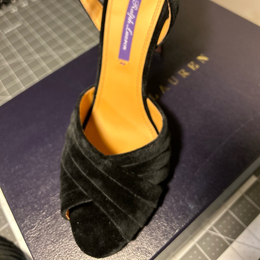 Ralph Lauren Purple Label Black Velvet Shoe